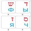 Online-Welcome Hebrew Russian Transparent Keyboard Sticker Red view 2