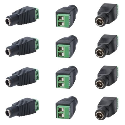 Cctv4Less Female DC Power Connectors, 12V DC 5.5mm x 2.1mm to Screw Terminal Jack Adapter for LED Strip, CCTV Security Camera Cable Wire Ends Plug (50)