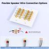 Cable Matters Double Gang 7.2 Speaker Wall Plate, Home Theater Wall Plate, Banana Plug Binding Post FacePlate, White view 3
