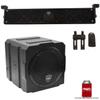 Wet Sounds Package - Black Stealth 6 Ultra HD Sound Bar w/Remote and AS-8 8" 350 Watt Powered Stealth Subwoofer view 1