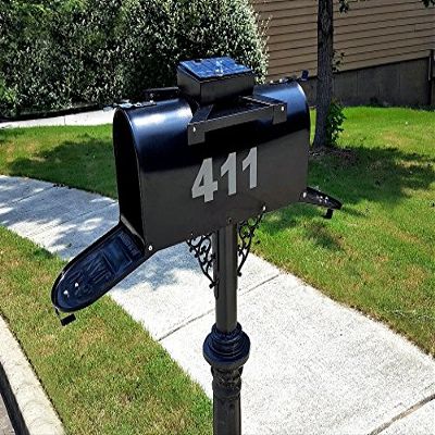 Solar Powered Lighted Dual door Mailbox (Not Pole Base included)