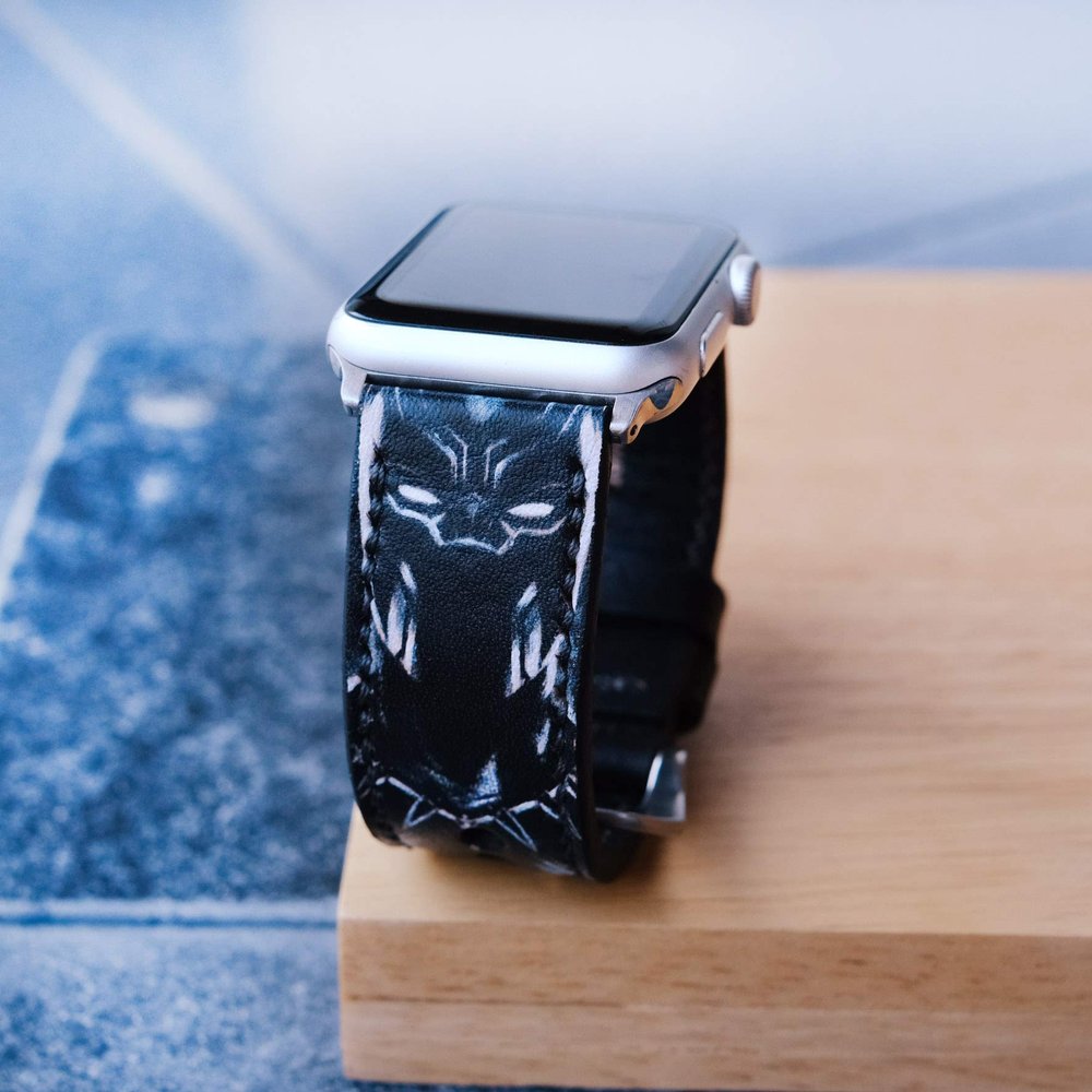Apple Watch Band 38mm 40mm 42mm 44mm,Series 5 Series 4 Series 3 Series 2 Series 1,Hand-Stitched Handmade Apple Watch Leather