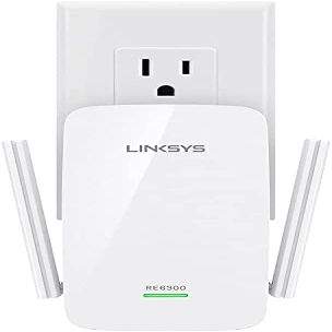 Linksys WiFi Extender WiFi 5 Range Booster, Dual-Band Booster, 1,000 Sq. ft Coverage, Speeds up to (AC750) 750Mbps - RE6300