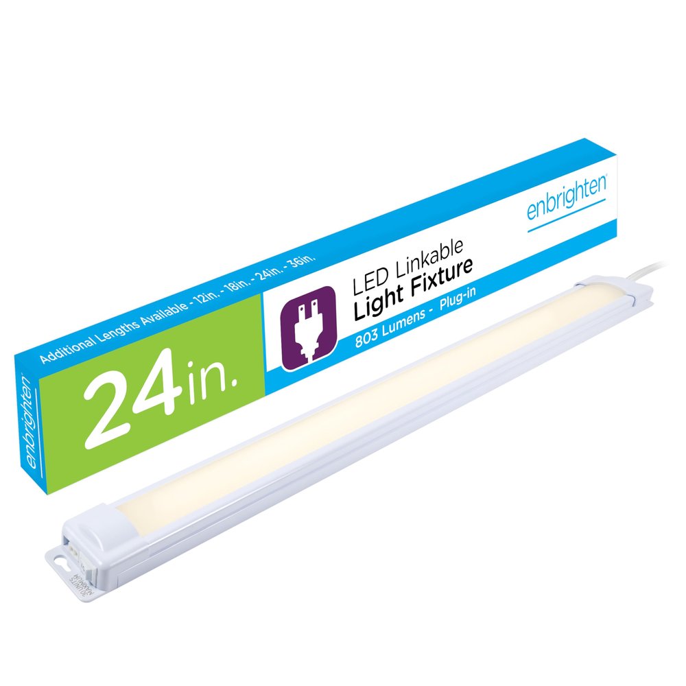 Enbrighten 24 Inch Plug In Under Cabinet Light, Dimmable 803 Lumens