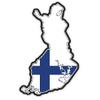 Finland Map Flag Country Shape - 12" Vinyl Sticker Waterproof Decal view 1