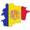 Andorra Map Flag Country Shape - 3" Vinyl Sticker - for Car Laptop I-Pad Phone Helmet Hard Hat - Waterproof Decal view 1