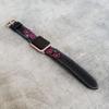 Applique Glamour Style Apple Watch Band 38mm 40mm 42mm 44mm, Series 5,Series 4 Series 3 Series 2 Series 1,Hand-Stitched Handmade Apple Watch Leather view 2