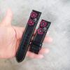 Applique Glamour Style Apple Watch Band 38mm 40mm 42mm 44mm, Series 5,Series 4 Series 3 Series 2 Series 1,Hand-Stitched Handmade Apple Watch Leather view 4