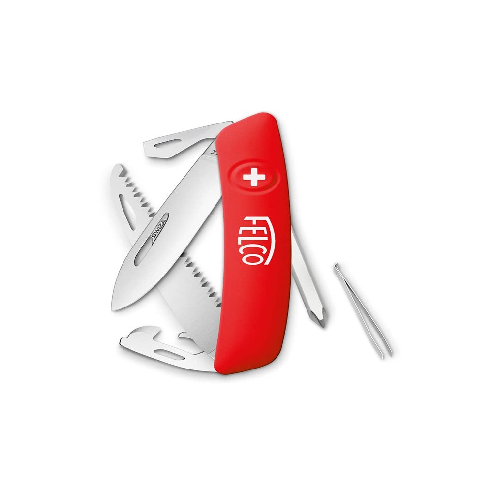 Felco F 506 Swiss Knife, Red, Silver
