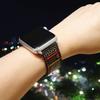 Black Maze Apple Watch Band 38mm 40mm 42mm 44mm,Series 5 Series 4 Series 3 Series 2 Series 1,Hand-Stitched Handmade Apple Watch Leather view 2