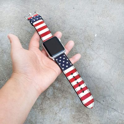 American Vintage Apple Watch Band 38mm 40mm 42mm 44mm,Series 5 Series 4 Series 3 Series 2 Series 1,Hand-Stitched Handmade Apple Watch Leather