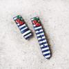 Applique Stripeberry Apple Watch Band 38mm 40mm 42mm 44mm, Series 5 Series 4 Series 3 Series 2 Series 1,Hand-Stitched Handmade Apple Watch Leather view 1