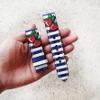 Applique Stripeberry Apple Watch Band 38mm 40mm 42mm 44mm, Series 5 Series 4 Series 3 Series 2 Series 1,Hand-Stitched Handmade Apple Watch Leather view 2