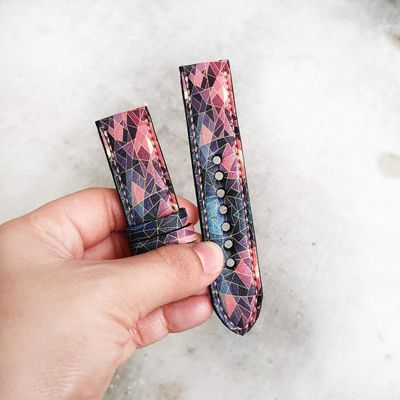 Mozaic Apple Watch Band 38mm 40mm 42mm 44mm,Series 4 Series 3 Series 2 Series 1,Hand-Stitched Handmade Apple Watch Leather
