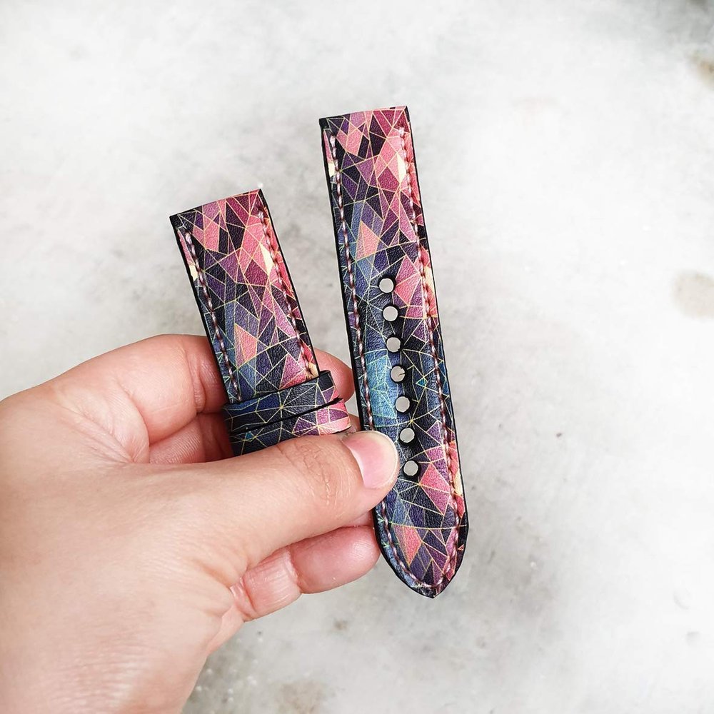 Mozaic Apple Watch Band 38mm 40mm 42mm 44mm,Series 4 Series 3 Series 2 Series 1,Hand-Stitched Handmade Apple Watch Leather