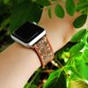 Brown Lace Apple Watch Band 38mm 40mm 42mm 44mm,Series 5 Series 4 Series 3 Series 2 Series 1,Hand-Stitched Handmade Apple Watch Leather view 2