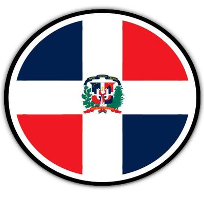 Dominican Republic Flag - 8" Vinyl Sticker - for Car Laptop I-Pad - Waterproof Decal