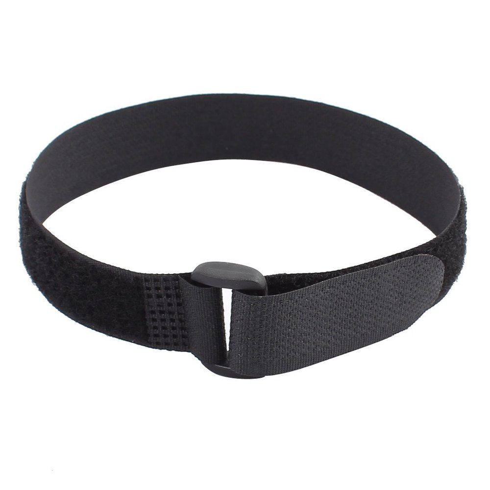Aexit 35cm Length Audio & Video Accessories 20mm Width Nylon Detachable Fastener Loop Tie Strap Belt Connectors & Adapters Black 3pcs