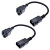 [2-Pack] Toptekits C14 to NEMA 5-15R Short Power Cord PC, Standard Computer Power Cord US 3 Prong NEMA 5-15R Female Socket to IEC320 C14 Power Cable,UL Listed (1ft/0.3m, 2-Pack) view 1