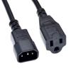 [2-Pack] Toptekits C14 to NEMA 5-15R Short Power Cord PC, Standard Computer Power Cord US 3 Prong NEMA 5-15R Female Socket to IEC320 C14 Power Cable,UL Listed (1ft/0.3m, 2-Pack) view 2