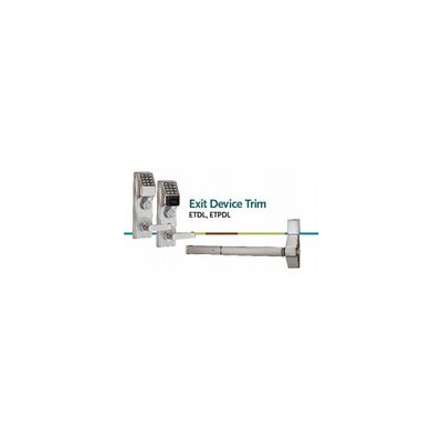 Alarm Lock ETDLS1G26DV99 Trilogy Exit Trim with Straight Lever for VD99 Satin Chrome Finish