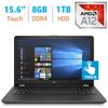HP 15.6" HD Touch Screen Laptop Bundle , AMD A12-9720P Quad core processor 2.7 GHz, 8GB DDR4, 1TB HDD, DVD, WiFi, Webcam, Windows 10, Gray, Wireless Mouse and Backpack Included. view 2