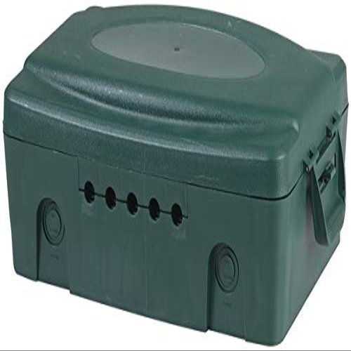 Radio Parts HB6173 Outdoor Powerboard Enclosure - IP54 Weatherproof - Green Metal Alloy - Wall-Mountable - Lockable - 1 Unit