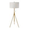 Hongville HV FLAMP 31171F SG Metal Base Adjustable Height Contemporary Floor Lamp, Gold view 1