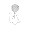 Hongville HV FLAMP 31171F SG Metal Base Adjustable Height Contemporary Floor Lamp, Gold view 2