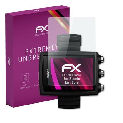 atFoliX Plastic Glass Protective Film compatible with Suunto Eon Core, 9H Hybrid-Glass FX Screen Protector