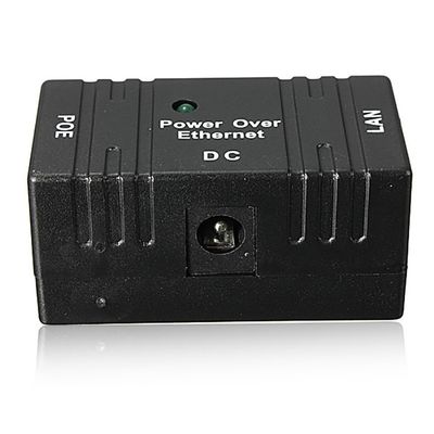 10/100 Mbp Passive POE DC Power Over Ethernet RJ-45 Injector Splitter Wall Mount Adapter for IP Camera LAN Network (Black)