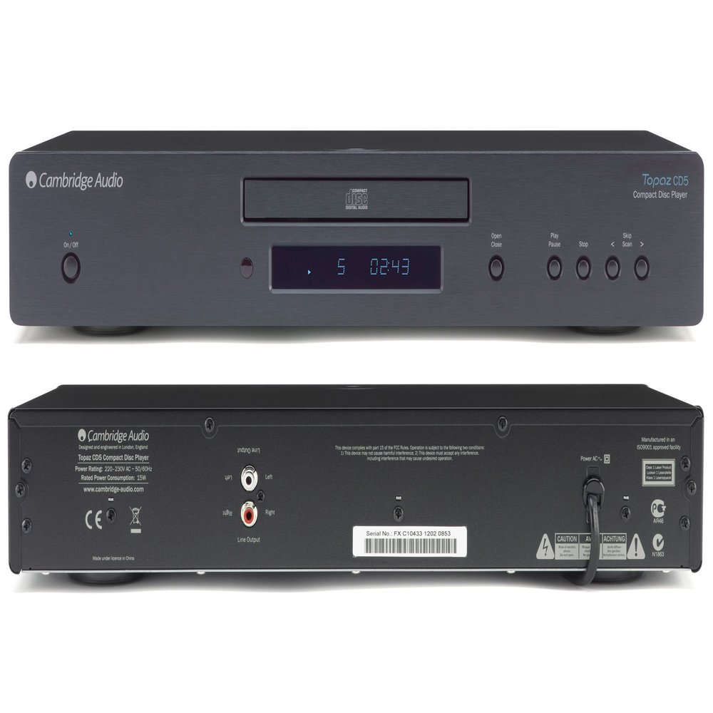 Cambridge Audio Topaz CD5 Home Stereo CD Player (Black)