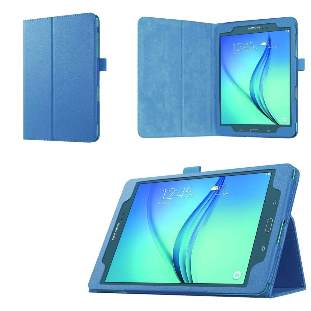 Asng for Samsung Galaxy Tab A 8.0 2015 Case - Slim Folding Cover Case with Auto Wake/Sleep and Stylus Pen Loop for Galaxy Tab A 8.0 Tablet SM-T350 2015 Release (NOT FITS 2017 Tab A 8.0) (Sky Blue)