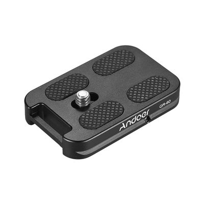 Andoer 60mm Quick Release Plate for Arca-Swiss Tripod Ball Head, with Attachment Loop