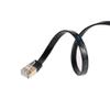 100FT U/FTP Flat Design CAT7 Gold Plated Shielded Ethernet RJ45 Copper Cable 10 Gigabit Ethernet Network Patch Cord (100FT, Black) view 2