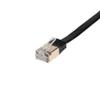 100FT U/FTP Flat Design CAT7 Gold Plated Shielded Ethernet RJ45 Copper Cable 10 Gigabit Ethernet Network Patch Cord (100FT, Black) view 4