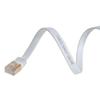 30FT U/FTP Flat Design CAT7 Gold Plated Shielded Ethernet RJ45 Copper Cable 10 Gigabit Ethernet Network Patch Cord (30FT, White) view 2