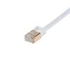 30FT U/FTP Flat Design CAT7 Gold Plated Shielded Ethernet RJ45 Copper Cable 10 Gigabit Ethernet Network Patch Cord (30FT, White) view 3