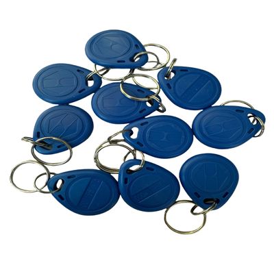 YARONGTECH 125khz key fob access rfid tag em4100 (pack of 10) (Blue)