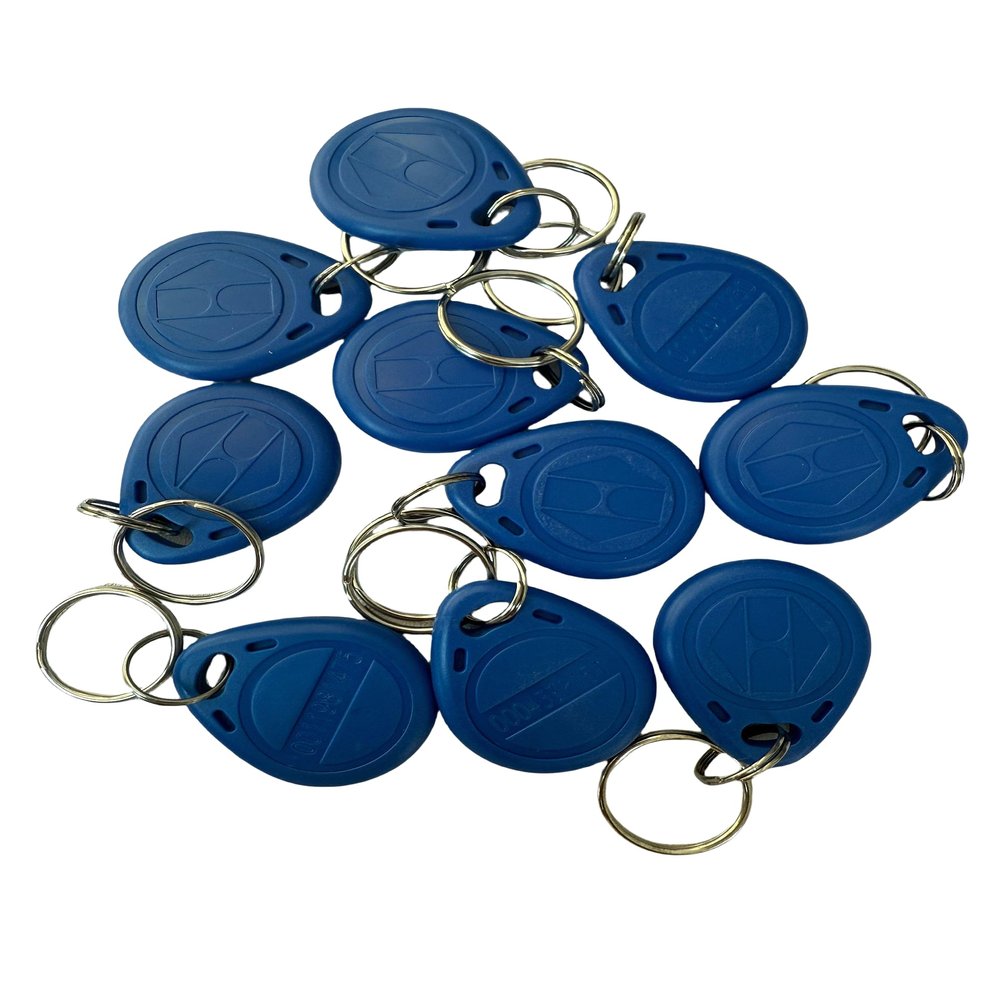 YARONGTECH 125khz key fob access rfid tag em4100 (pack of 10) (Blue)