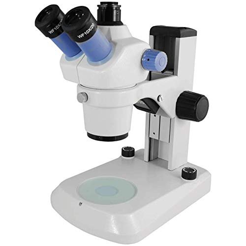 7X-30X LED WF Trinocular Zoom Stereo Microscope Top Bottom Light Track Stand Professional 10X Adjustable Widefield High Eyepoint Eyepiece 45 Eyetube Eyepiece 76mm Focusing Rack SZ04010131 BoliOptics