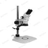 10X/20X LED Binocular Dual Power Stereo Microscope, 76mm Post Stand, 60LED Adjustable Ring Light, LED Back Light, 305mm Post Height, 10X Eyepiece, Eyetube Angle 45 FS02020121 BoliOptics view 2