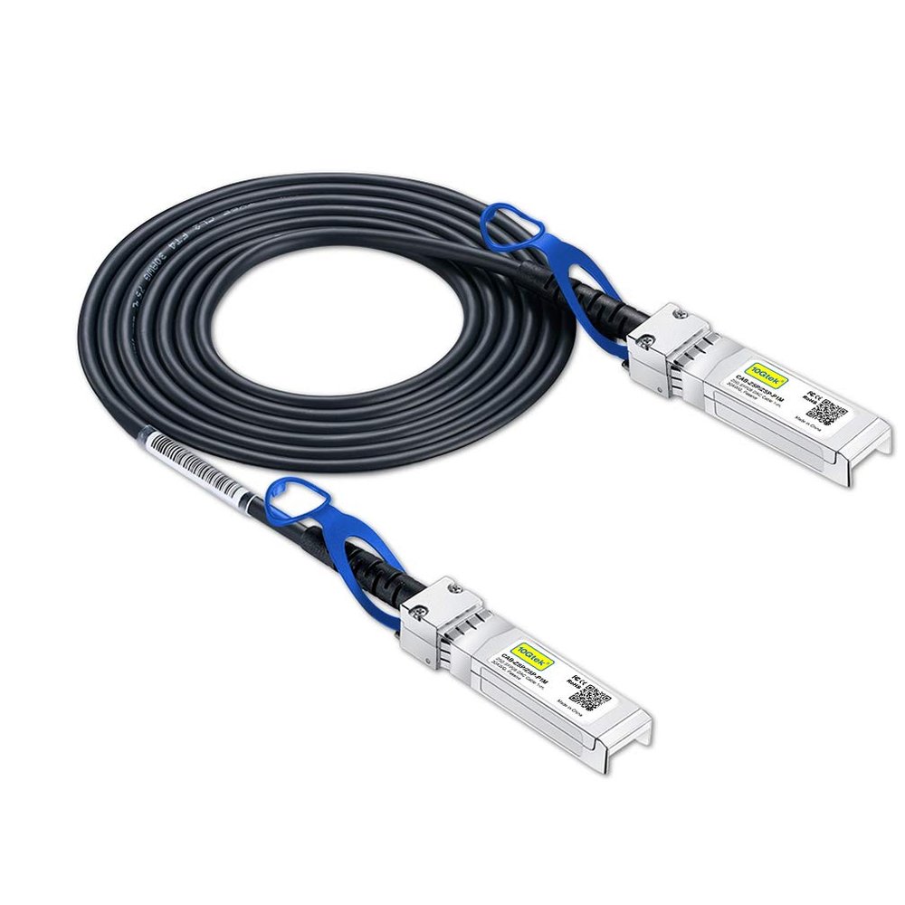 10Gtek 25G SFP+ DAC Cable - 25GBASE-CR SFP28 to SFP28 Passive Direct Attach Copper Twinax Cable for Arista CAB-S-S-25G-2M, 2-Meter(6.6ft)