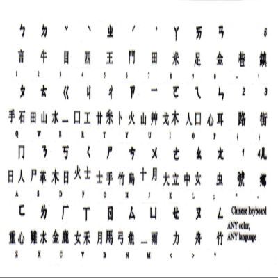Online-Welcome Chinese Transparent Keyboard Sticker Black