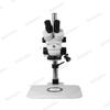 10X/30X LED Binocular Dual Power Stereo Microscope, 76mm Post Stand, 60LED Adjustable Ring Light, LED Back Light, 305mm Post Height, 10X Eyepiece, Eyetube Angle 45, 1/3X Objective, FS02020122 view 3