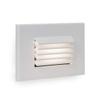 WAC Lighting WL-LED120F-AM-WT 277V Amber LED Horizontal Louvered Step and Wall Light, White view 1