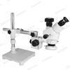 3.5X-45X LED Trinocular Zoom Stereo Microscope USB 5MP Digital Video Camera Boom Stand Widefield WF 10X High Eyepoint Eyepiece Heavy Duty Metal Base 64LED Ring Light 76mm 32mm Focusing Rack SZ02010433 view 2