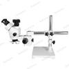 3.5X-45X LED Trinocular Zoom Stereo Microscope USB 5MP Digital Video Camera Boom Stand Widefield WF 10X High Eyepoint Eyepiece Heavy Duty Metal Base 64LED Ring Light 76mm 32mm Focusing Rack SZ02010433 view 3