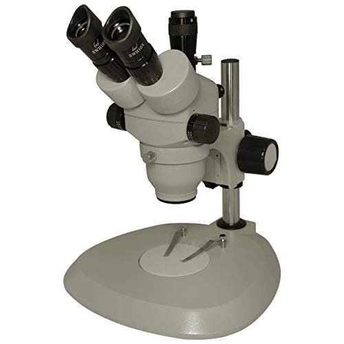 10X-65X SWF Binocular Zoom Stereo Microscope Pillar Post Stand Professional 10X Super Widefield Eyepiece 76mm Focusing Rack Inspecting Industrial SZ08010232 BoliOptics