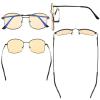 Eyekepper UV Production Amber Tinted Eyeglasses Women Bendable Bridge (Gunmetal,+2.00) view 2